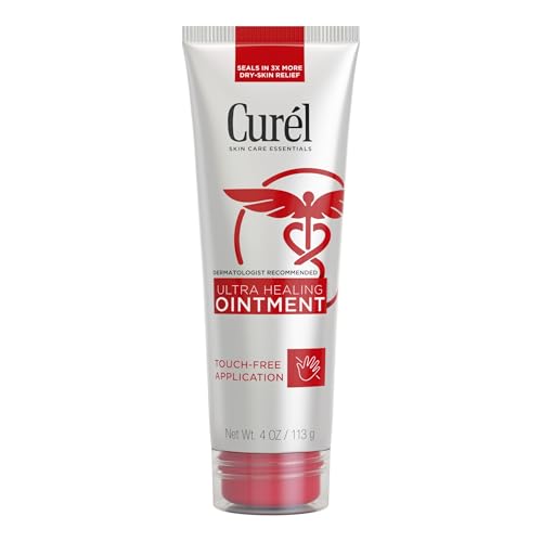 Curel Ultra Healing Ointment, Healing Ointment with Touch Free Applicator, Body and Face Moisturizer...