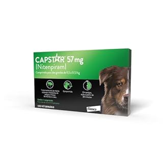 Elanco Capstar Antipulgas 57 Mg Para Cães Acima De 11 4 Kg - 1 Comprimido