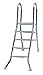 Steinbach Aufstellbeckenleiter Edelstahl, 4 + 2 Stufen, für Beckenhöhe 120 cm, bis 60 cm eingebaut, Holm Ø 43 mm, 018001