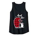zia orso pigiama natale rosso buffalo plaid canotta