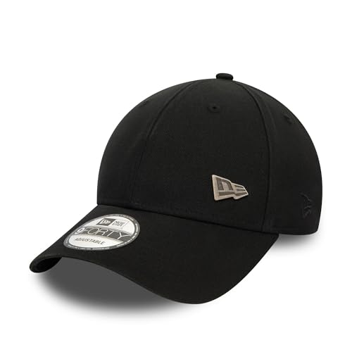 New Era Baseball Cap verstellbar gebogener Schirm One Size 9Forty Strapback Kappe schwarz - One-Size