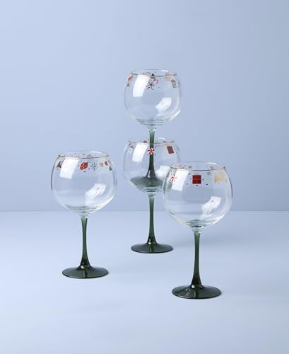 Lenox 898401 Nutcracker Ballet Balloon Wine Glasses, Set of 4, Christmas, Stemware, Festive Holiday - Thumbnail 2