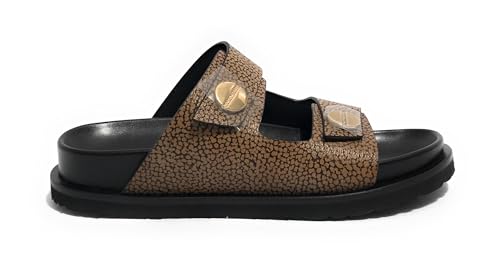  Borbonese Sandalo Donna 2 Fasce Black/OP Natural DS25BO02 91040011 39