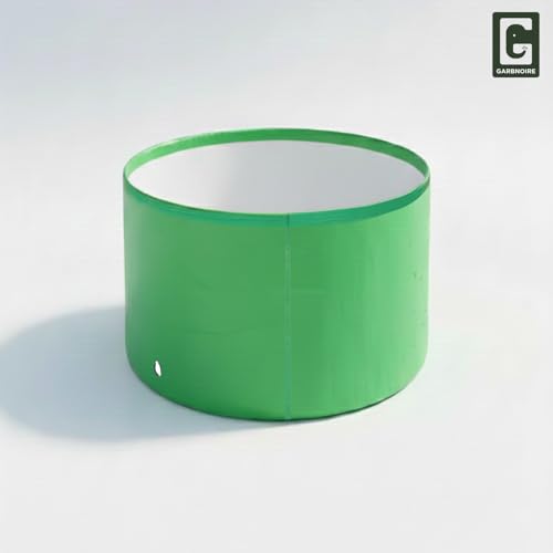 Image of garbnoire Premium HDPE UV Protected Grow Bag 6x6 Inch 260 GSM Heavy Duty Round Green Grow Bags for Home Balcony and Terrace Gardening Durable Bag for Flower Plants Vegetable Gardening (Pack of 5)