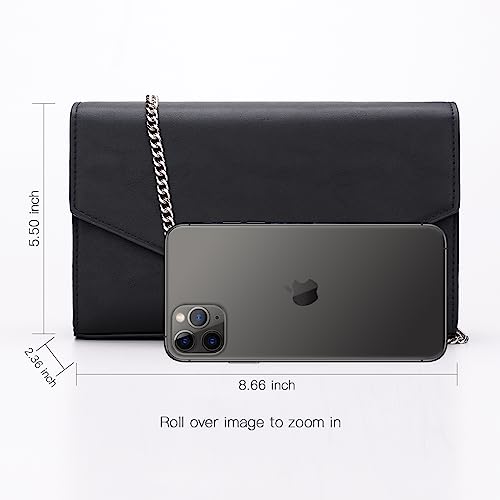 Image of GM LIKKIE Clutch Purses for Women, Evening Crossbody Envelope Handbags | GM LIKKIE Small Faux Leather Shoulder Bag for party, wedding, cocktail and formal date night occasions