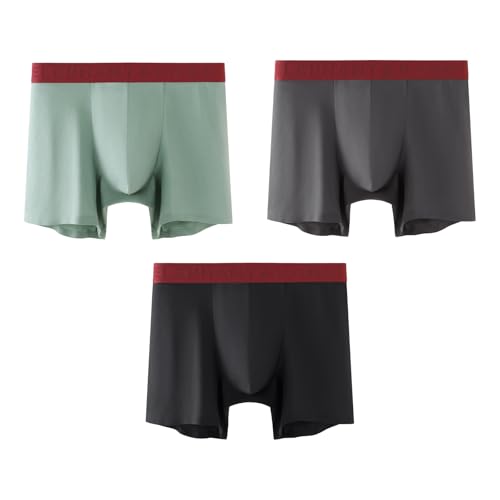 ELEPHANT&RABBIT 80S Ultra-Lightweight High Thread Count Cotton Men's Underwear Briefs 3-Pack, 2.5' Extended Inseam, 360° Stretch, Anatomical 3D Support & Tagless Comfort