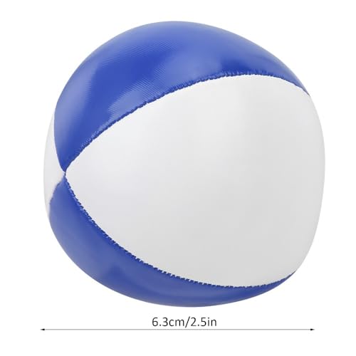MOPFOL 3Pcs PU Leather Juggling Balls 2.5in – Indoor Outdoor Performance Practice Balls for All Skill Levels, Soft Durable Leisure Sport Training(Blue) - Thumbnail 5