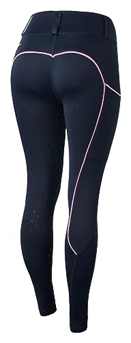 HORZE Emery Young Rider Full Seat Tights - Dark Navy - 24