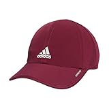 adidas Women's Superlite Relaxed Fit Performance Hat, Victory Crimson Purple/White, One Size