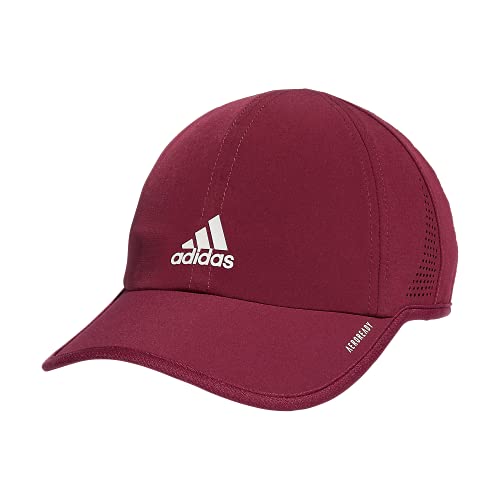 adidas Women s Superlite Relaxed Fit Performance Hat, Victory Crimson Purple White, One Size