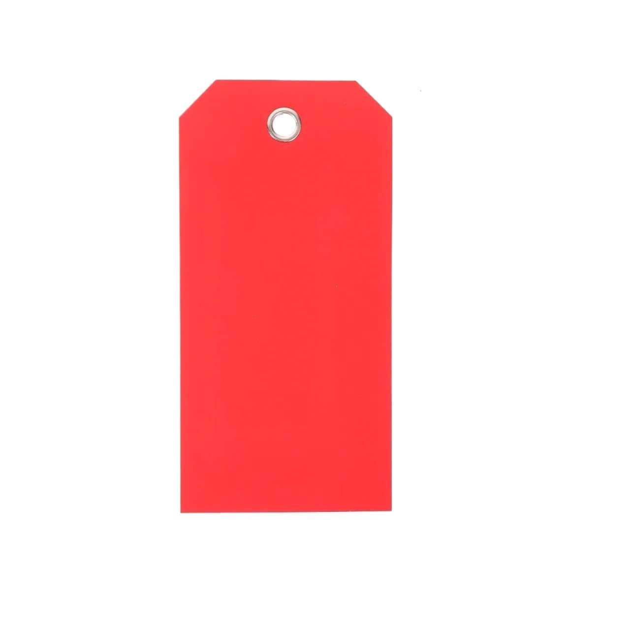 Lot de 500 étiquettes de prix en plastique avec fil étanche pour équipement de voiture (rouge)
