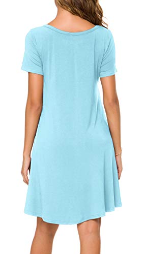 Image of POPYOUNG Women's Dress Fall Outfits Casual Midi Sundress