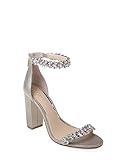 badgley mischka suisse Légèrement rembourrées. Jewel Badgley Mischka Femme Mayra Chaussure de soirée avec Sangle de Cheville Sandale à Talon, Doré pailleté, 38 EU