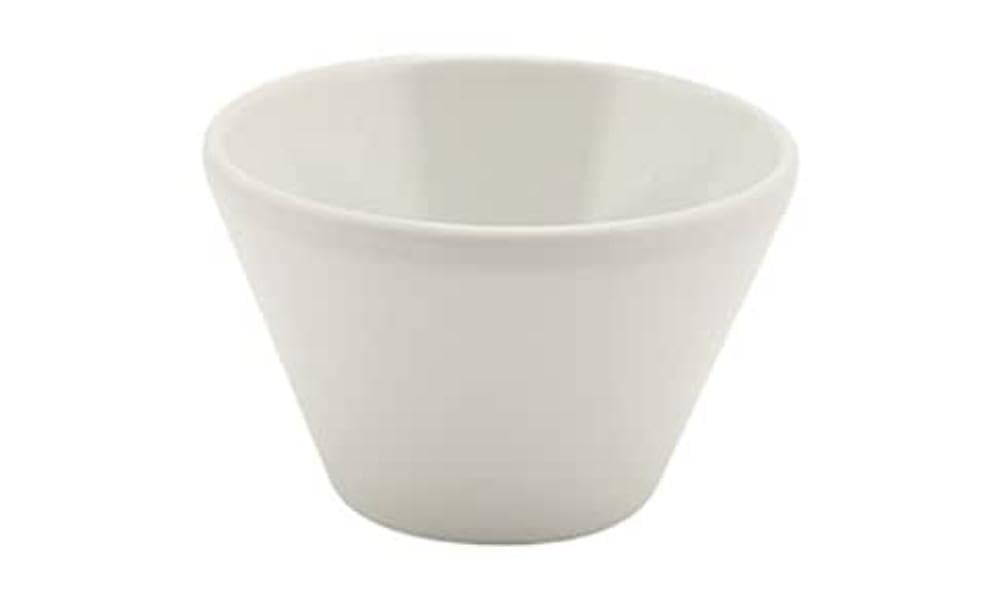 Genware MELCB-10 Melamine Conical Buffet Bowl, White, 8.5 cm Width