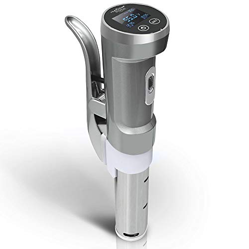 Nutrichef Sous Vide Thermal Immersion Circulator For Even Cooking| Durable Stainless Steel Stick, Ergonomic Handle & Temperature Control| For Meat/Steak/Chicken/Vegetables/Fish & More