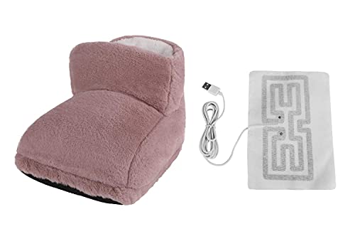 Electric Heated Foot Warmers For Men Women Fluffy Thick Plush Foot Heater Winter Usb Rechargeable Thermal Heating Pad Cushion Heat Therapy Feet Warmer Boots Shoes #TOP1