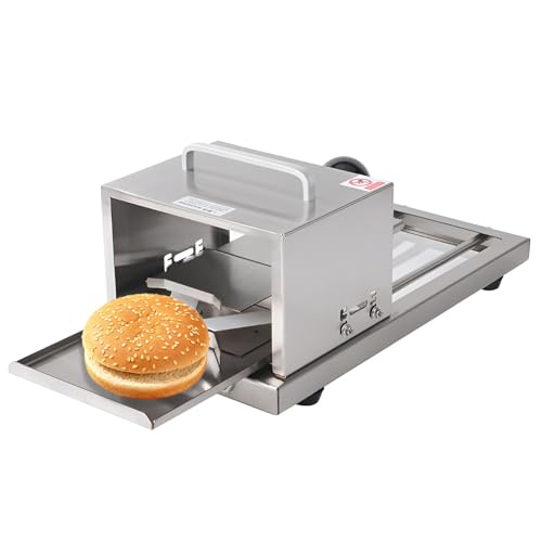 Cortadora De Pan Para Bagels Y Bollos, Cortador De Empuje De Acero Inoxidable Con 4 Ajustes De Grosor, Herramienta De Corte Fácil De Limpiar Para El Hogar Y La Cocina Comercial