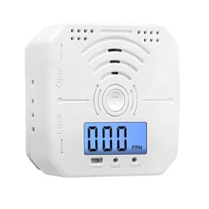 Carbon Monoxide Detectors for Home, Depot and Travel Use, CO Gas Monitor Sensor Alarm, AAA Battery Powered (Not Included), LED Digital Display (1)