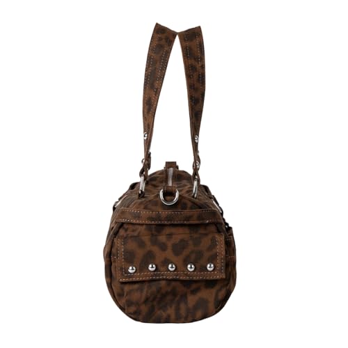 Sac moderne imprimé léopard en nylon technique | Accessoire de mode