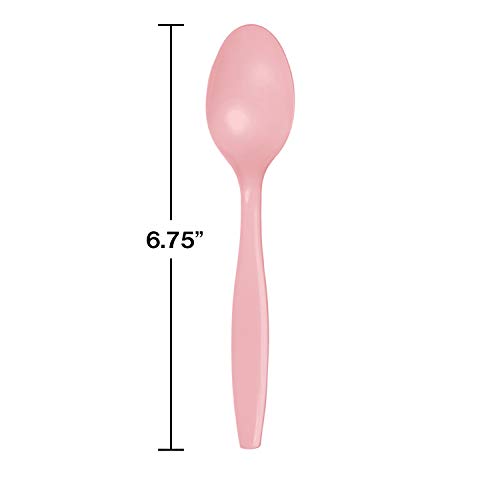 Classic Pink Plastic Spoons, 72 Ct #TOP1