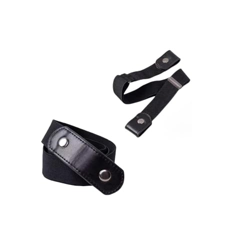 Invisible Elastic Belt for Jeans, No Buckle Design, Adjustable 23.6-31.5 inches, Black - Main Image