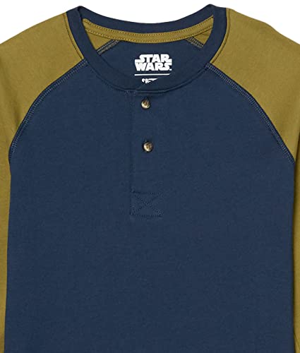 Amazon Essentials Disney | Marvel | Star Wars Boys and Toddlers' Long-Sleeve Henley T-Shirts, Pack of 22