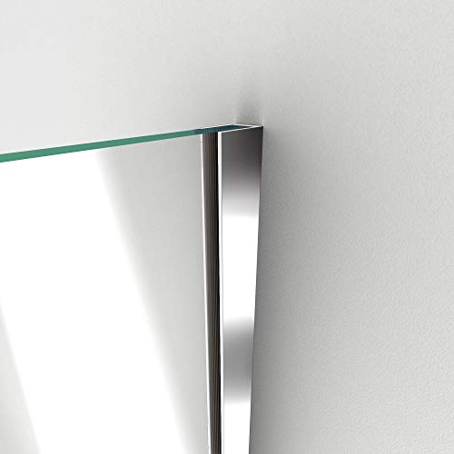 Dreamline Unidoor Plus 59 1/2 - 60 In. W X 72 In. H Frameless Hinged Shower Door In Satin Black, Shdr-245957210-09 #TOP7