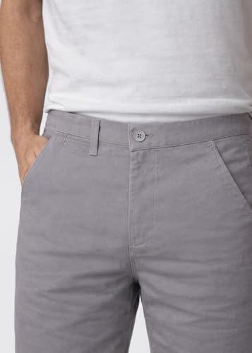 Image of DENRO Men's Slim Fit Cotton Stretch Trousers | Smart Casual & Workwear Pants for Office Use | 98% Cotton 2% Spandex Fabric | Mid-Rise Tailored Fit | Sizes 28-38