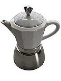 monkano Herdkocher Espressokocher Florenz Porzellan-Edelstahl Induktion 4/2 Tassen