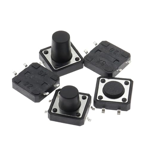 Micro interrupteur tactile bouton-poussoir PCB SMD 12x12x5mm 4 broches pour soudure