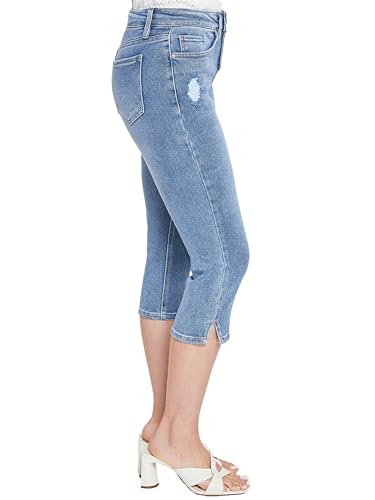 Royalty For Me Womens Women's Vintage High Rise Capri Jeans3