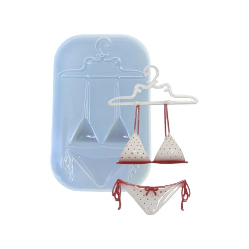 Molde de resina de silicona flexible con forma de ropa interior, moldes de silicona para manualidades, adornos de resina, adecuados para colgantes