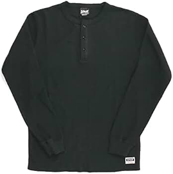 Amazon | [ショット] ハニカム ワッフル ヘンリーネック Tシャツ