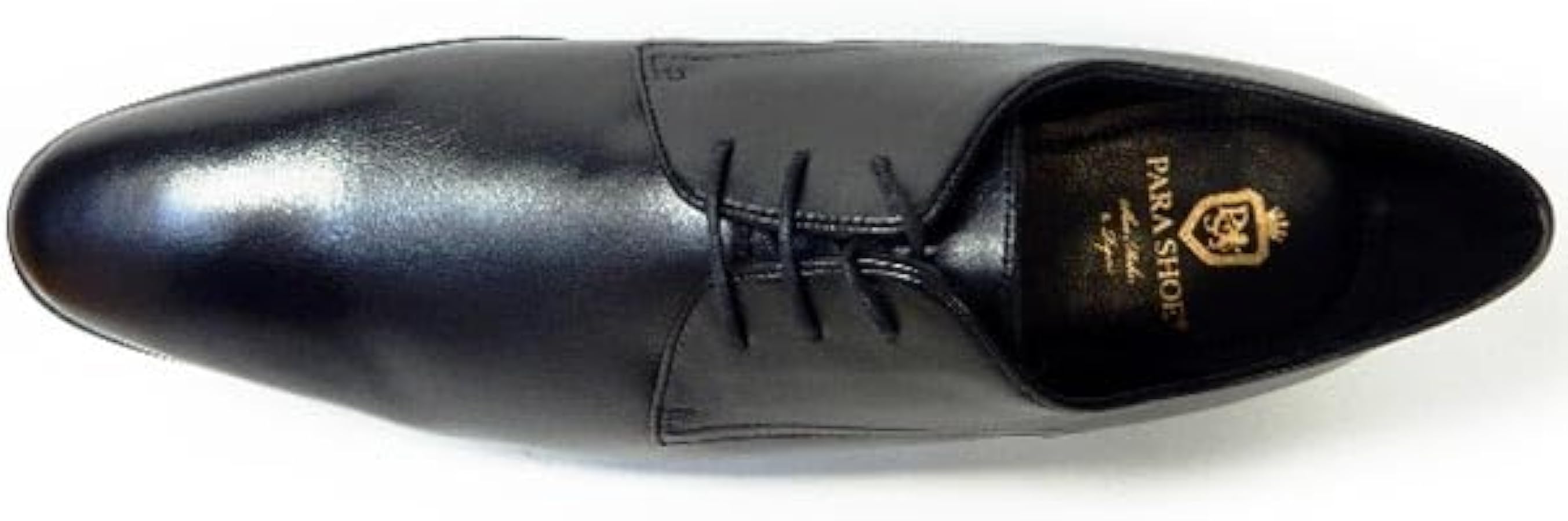 Amazon | [PARASHOE] 本革 プレーントゥ ビジネスシューズ 黒