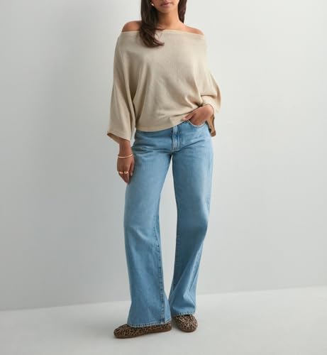 Women Poncho Sweater Off Shoulder Boat Neck Long Sleeve Oversized Sweater Top Shawl Wraps Knit Top2