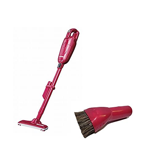 マキタ内蔵バッテリ用 充電式クリーナー CL115FDW+ラウンドブラシセット(レッド) SHIBASHO 国内正規品