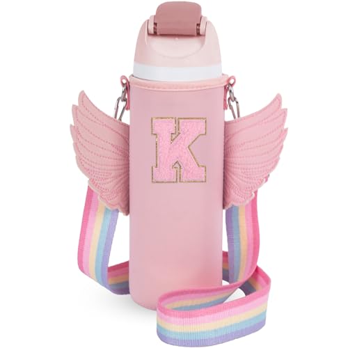 Sac pour bouteille d'eau rose avec sangle pour vos randonnées et séances de fitness