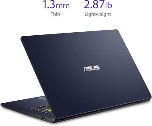 Image of ASUS Laptop 14 inch Ultra Thin Laptop, Full HD Display, Intel Celeron N4020 Processor, 4GB RAM, 64GB Storage, NumberPad, Windows 11, with 1 Year Microsoft 365, Star Black