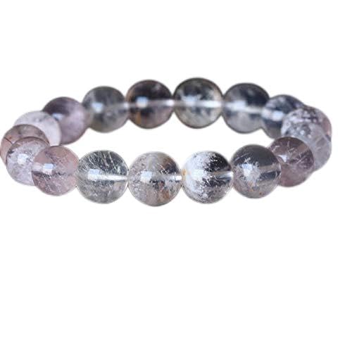 BEADS GEMSTONE 1 Strands Natural White Orange Sericite セリサイト Quartz Stretch Men's Bracelet Round Beads 12mm 05003 Code-HIGH-30041