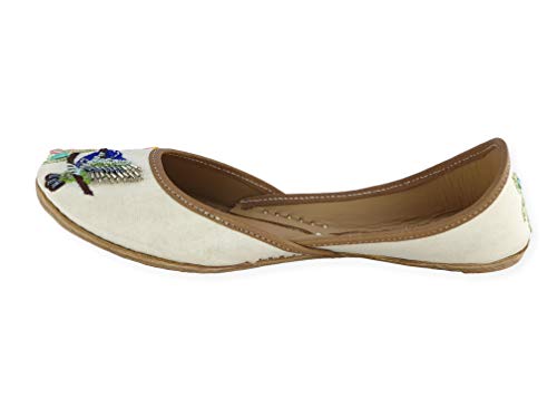 Image of Fulkari Prime Pure Leather Casual Women's Soft Leather Bite and Pinch Free Ladies Jutti Ethnic Mojari