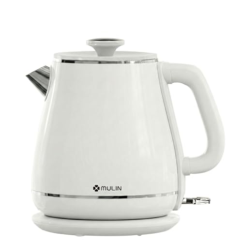 MULIN Hervidor de Agua Eléctrico Vintage 1.8L, 2200W – Acero Inoxidable 304, Ebullición Rápida,...