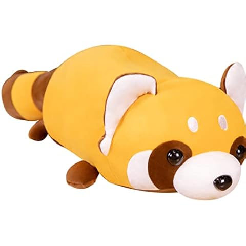 JunziWing Kawaii Raccoon Bear Plush Toys, Stuffed Bear Animals, Lovely Sleeping Pillow, Baby Children Birthday Gift 60cm Cover