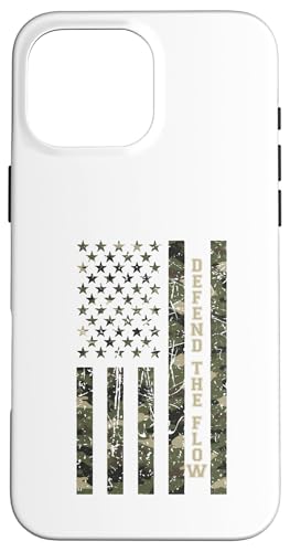 Defend the Flow American Flag Camouflage Patriotic USA �X�}�z�P�[�X iPhone 16 Pro Max �p