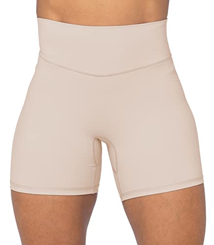 Image of Sunzel No Front Seam High Waist Biker Shorts for Women, Squat Proof Yoga Workout Gym Bike Shorts