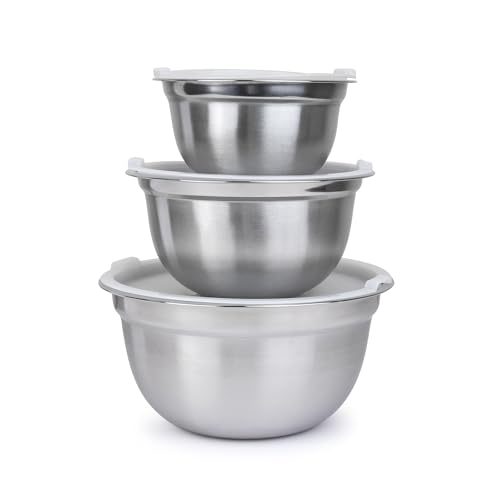 Set de 3 Tazones de Acero Inoxidable con Tapas miniatura 1