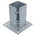 Fence Post Bolt Down Shoe Holder Support Clamp Galvanised 75 x 75mm 12PK