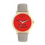 Toff London Red Keep Calm Get Straight Watch