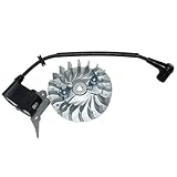 PEGGYLIN Zündspule Schwungrad Fit for Alpina C41T Typ A C41 + Chaine BG4040 BG2525 CP37 CP35 CP3740 EP 4040CS MC3720 PS370 SP37 SP372 SP375