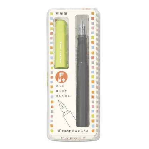 Image of Pilot Kakuno Fountain Pen of Biginners, Fine Nib, Light Green Body (FKA-1SR-LGF)