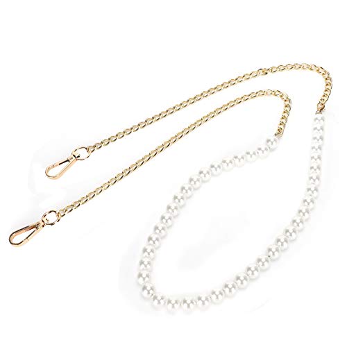 Alça de pérola falsa, alça de pérola de imitação, elegante para bolsa de ombro